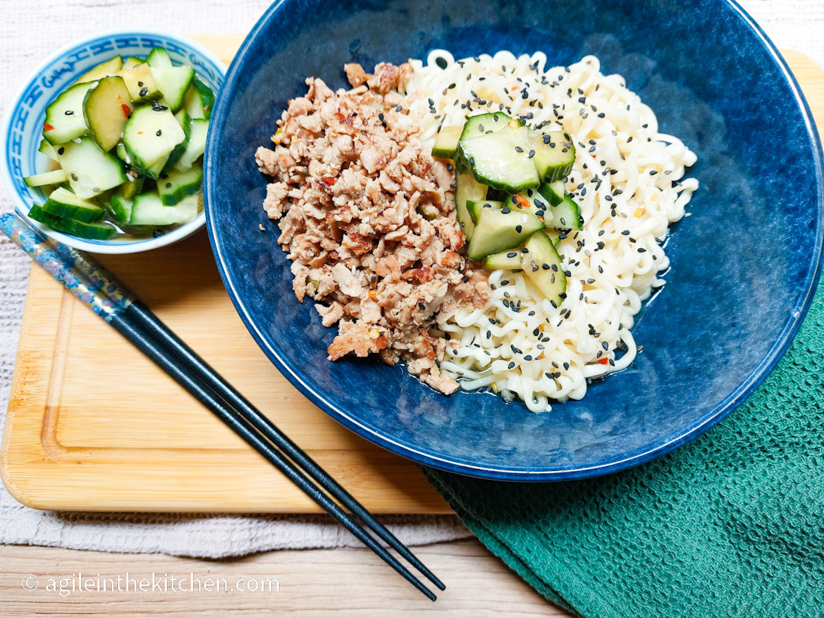 Vegan shredded teriyaki tofu