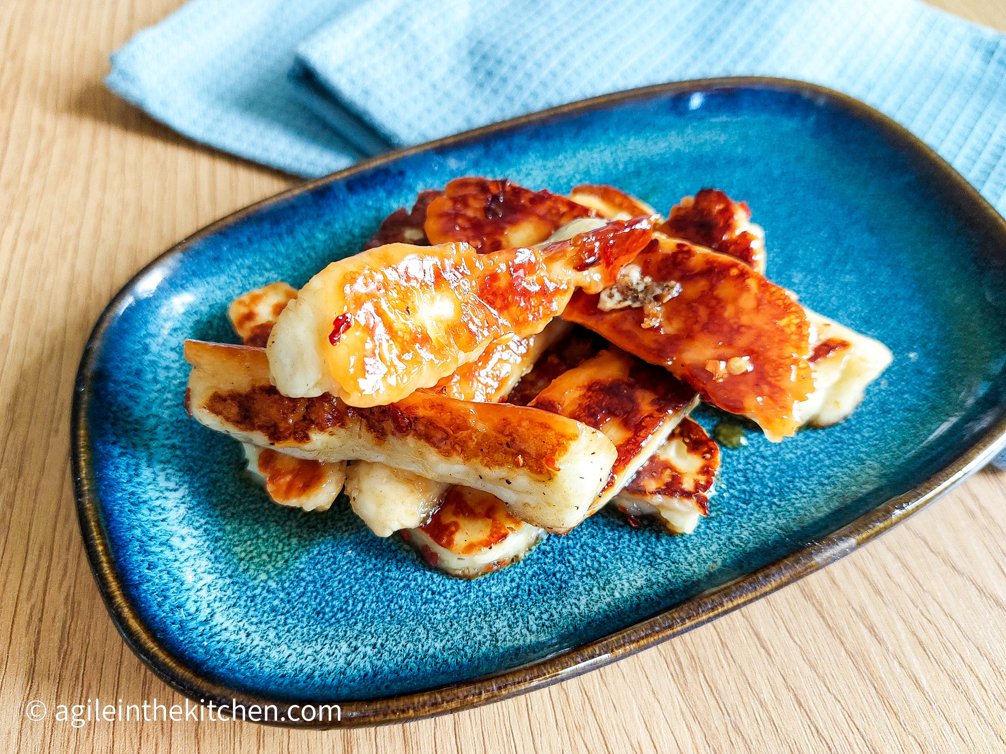 Hot honey halloumi