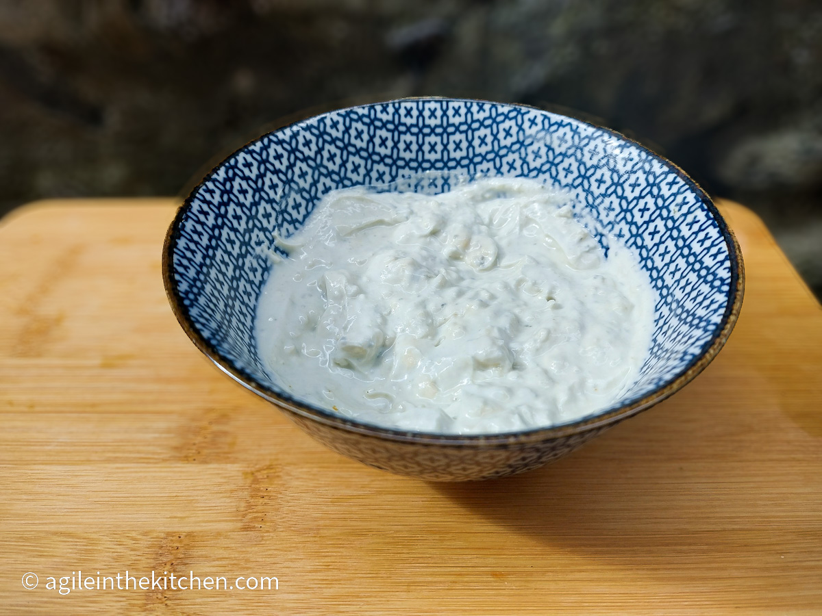 Creamy blue cheese dressing